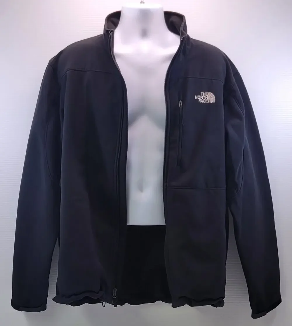 F1) Damaged The North Face Black Soft Shell Polyester Jacket